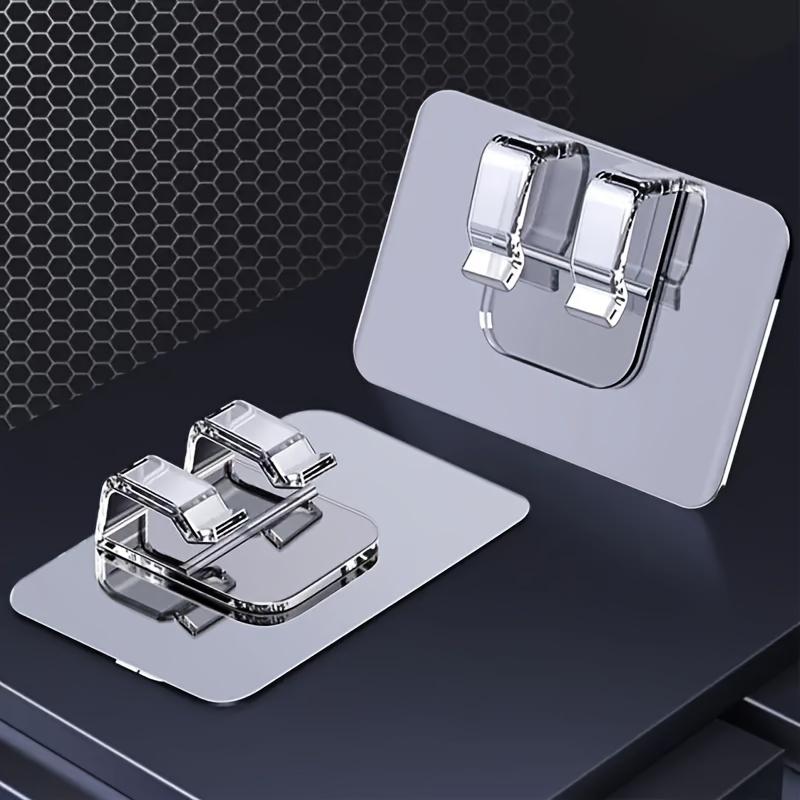 

2 шт. Водонепроницаемые пластиковые прозрачные наборы крючков, Подходят для наружных гирлянд, Прозрачные самоклеящиеся клипсы - Идеально подходят для подвешивания рождественских огней