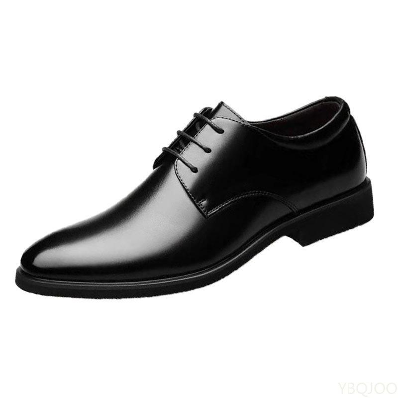 2026 Male Business Formal Wear Casual Shoe Men's Breathable Leather Shoes Black Soft Leather Soft Bottom Spring Best Man Homme