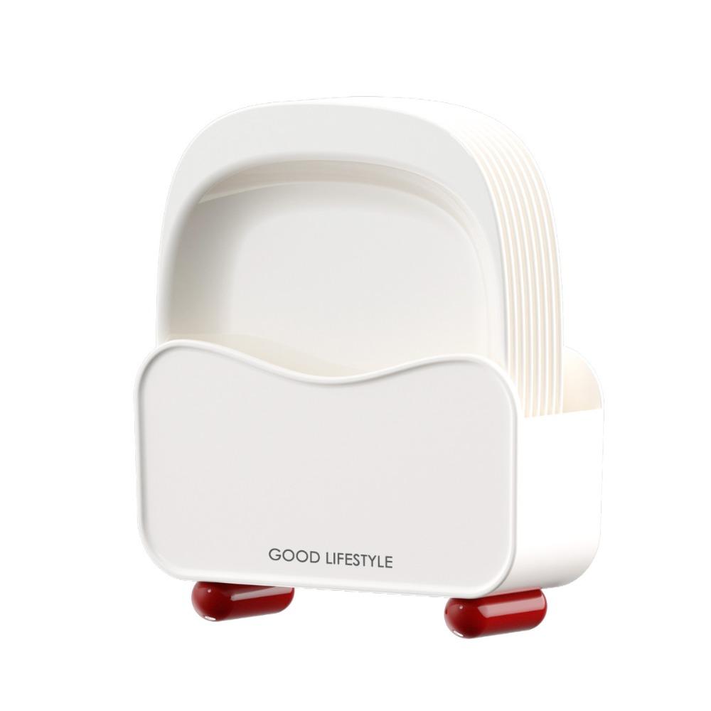 

Anti-drop Bone Spitting Plate Square Shape Snack Plate Meal Plate Trash Tray Restaurant белый