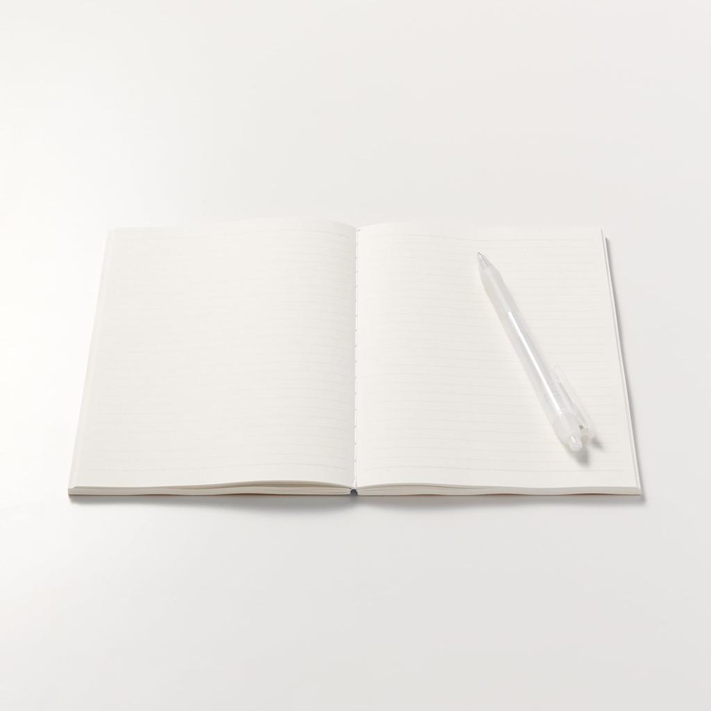 MUJI 6mm 100 82914092 Notebook, (horizontal Lines), B6, Beige, Sheets,