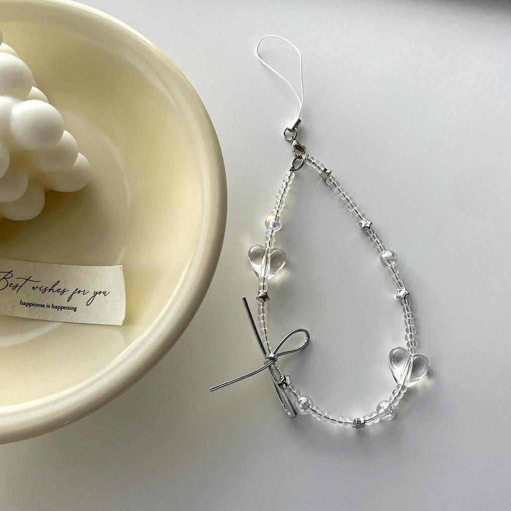 Stylish Floral Pearl Beaded Phone Lanyard for Women – Light Luxury, High-End Feel, Anti-Lost Chain