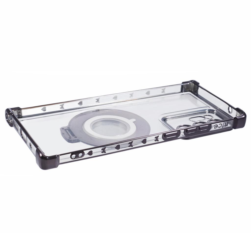 For Samsung Galaxy Note20 Ultra/Note20 Ultra 5G Case Electroplating TPU Cover with Kickstand Mirror