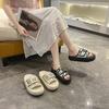 2025 New Thick-bottomed Cool Slippers Women's Summer Wear Fashion Internet Celebrity High Sense Versatile Velcro Slippers Women Trend