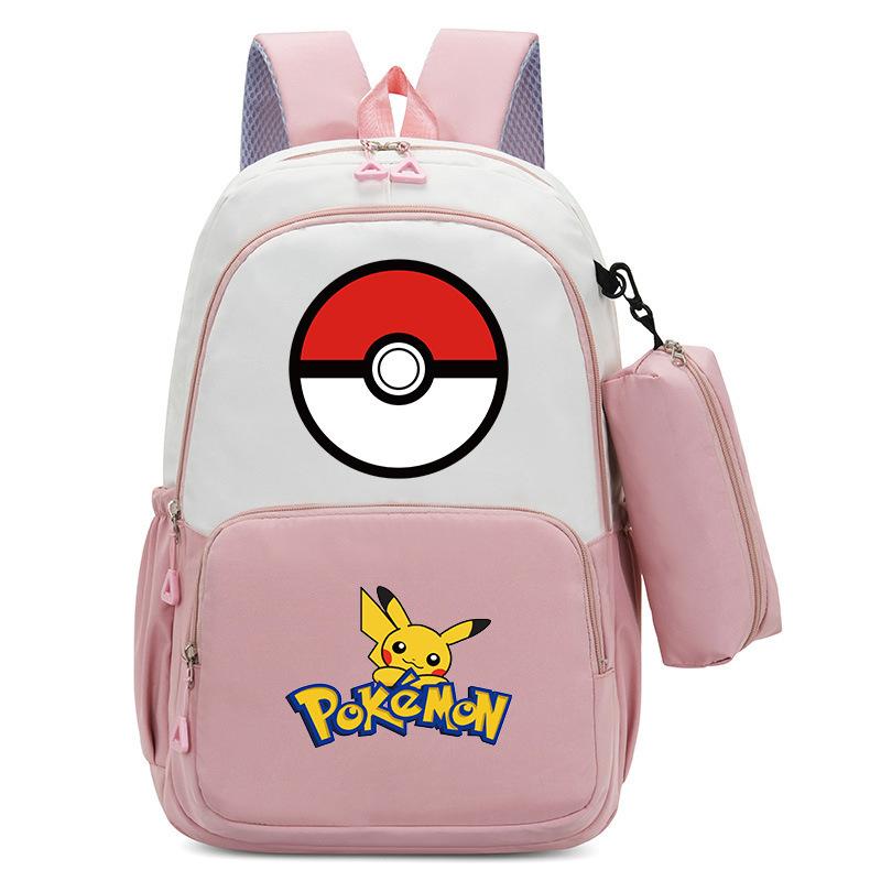 Pokemon Cartoon Printed Backpack Pencil Bag Elementary School Student Junior School Bag Backpack