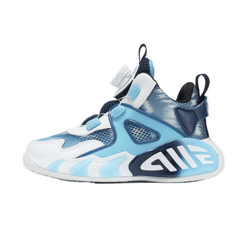 Boys' sneakers spring and summer new breathable single net children's basketball shoes medium and old children's trend wear-resistant shock-abso