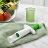 Handheld Fruit Processor Grape Slicer for Toddlers Kids Stainless Steel Vegetable Cutter Easy Clean Kitchen Tool Snacks Salad Preparation 4-Section