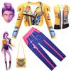 K Rumi Zoey Mila Cosplay Performance Costume Set Children's Dance Outfit Soft Polyester Long Sve V-Ne Jaet And Pants