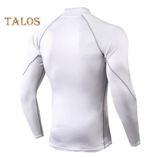 Pánské sportovní top 3D Slim Fit High Elasticity Stojací límec Rychleschnoucí Dlouhé rukávy Slim Fit Kompresní Tričko Tvarování postavy Gym Běh Basketbal