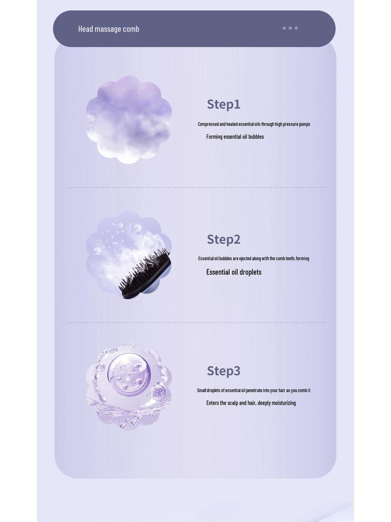 Automatic Essential Oil Scalp Massager Comb for Head Relaxation