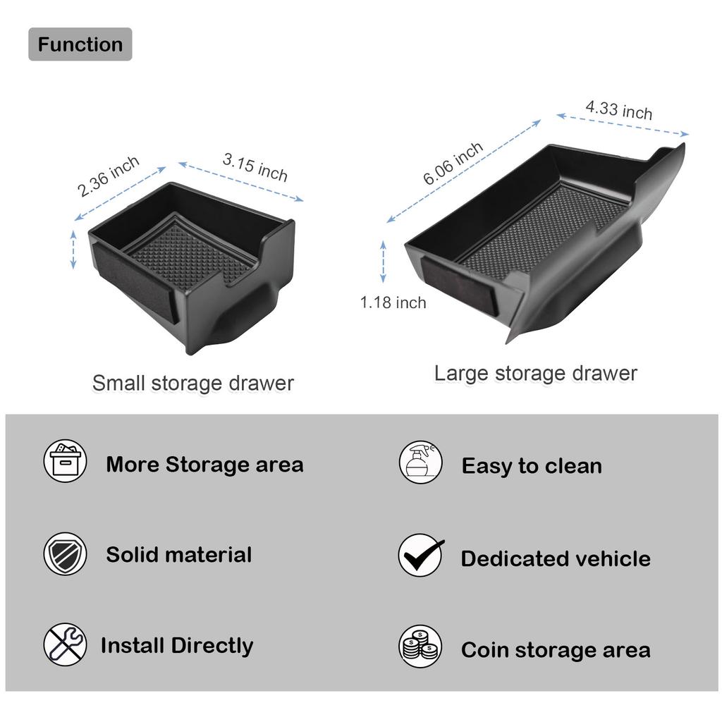 Pudełko do przechowywania w szufladzie Organizer konsoli środkowej Dla Toyota 4Runner 2014-2025 2025 2025 Środkowe schowki Szuflada Pudełko na klucze Taca