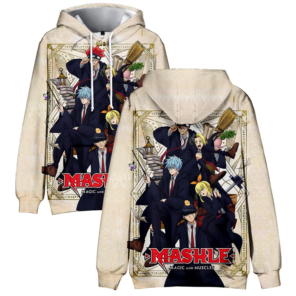 

Новинка 2024 року Манга Mashle Magic and Muscles Аніме Худі з довгим рукавом Вуличний одяг Жінки Чоловіки Толстовка Mashle Harajuku 3D Clothes 4XL