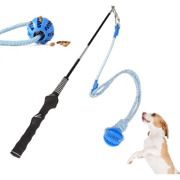 Flirt Pole for Dogs Interactive Dog Pole Toy for Large Medium Small Dogs, Sports Dog Teaser Pole for Tug of War, Flirt Pole with Lure Ball (Standard