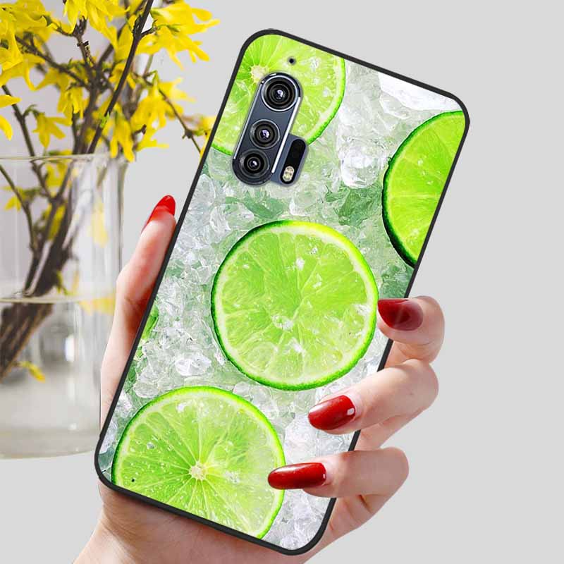 For Moto Edge Plus 2020 Case 6.7'' Flowers Soft TPU Beautiful Phone Cases for Motorola Edge+ 2020 Protect Silicon Bumper Cover