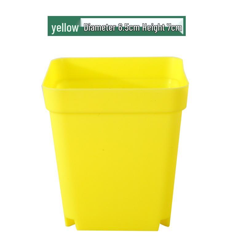 7cm Thickened Small Square Candy Color Flower Pot for Succulents