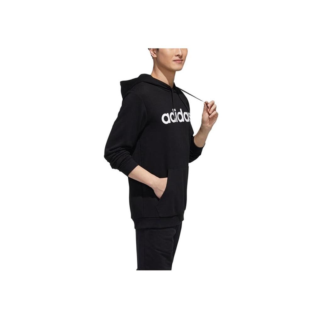 Adidas Sports Hooded Casual Comfortable Knit Pullover American Sweatshirt Men Sweatshirt Black CW2471