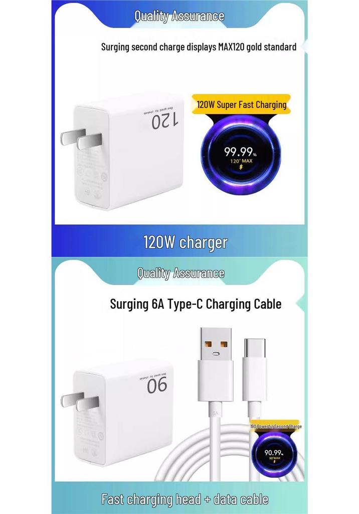 Compatible with Note13Pro 120W Super Flash Charger