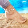 Stylish femininity small fresh romantic jewelry, double 8-character butterfly pendant anklet