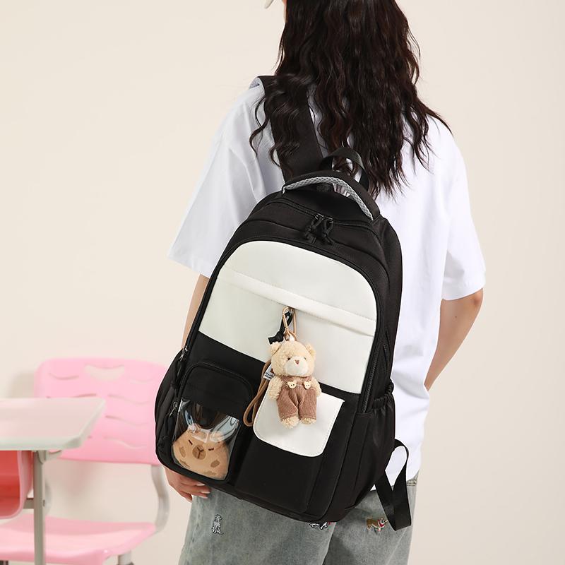 Preppy Backpack Junior High School Student Lightweight Schoolbag Women's Large Capacity Backpack