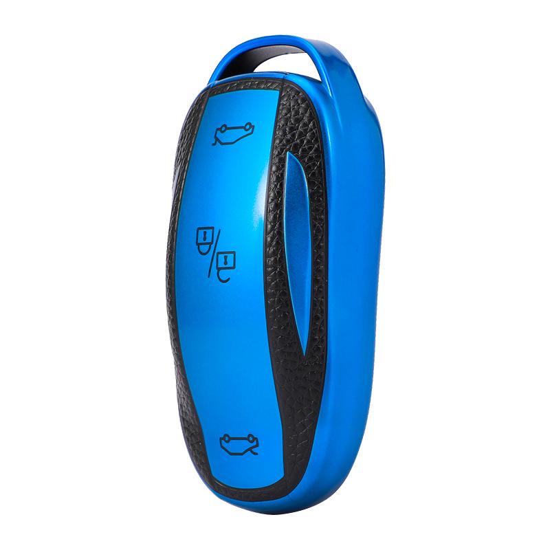 Tesla Model X Interieur Leder Schlüsselhülle