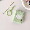 Love Heart Small Photo Album Keychain 32 Pockets Hollow Photocard Binder for 2 Inch Photo Mini Photo Card Book Holder for
