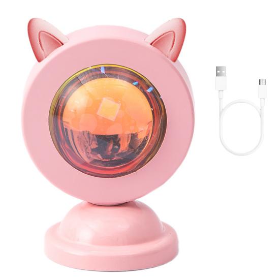 Projector Night Light Multi-purpose High Transmittance Adorable Sunset Background Projection Atmosphere Lamp for Bedroom