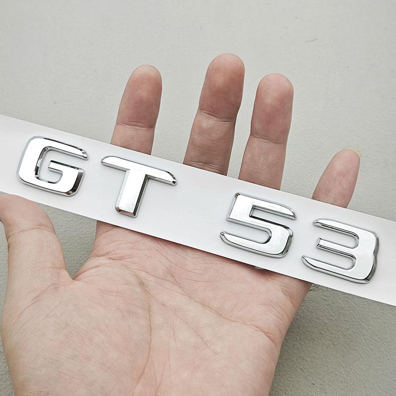 3D ABS Chromowane Litery Logo Samochodowe GT43 GT50 GT53 GT63 Odznaka Emblemat Naklejka Dla Mercedes Benz AMG Seria GT Akcesoria do Oznaczania Tyłu