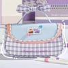 Cake Bowknot Korean Style Pen Bag Plaid Grids Cloth Stationery Bag Pencil Pouch  Kids Children