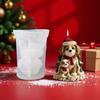 Christmas Pet Dog Silicone Mould Easy Demolding Multipurpose Silicone Mould For Handmade Candle Soap Holiday Decoration