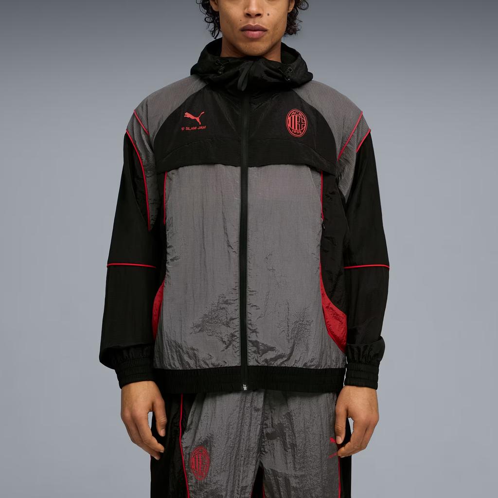 Puma X AC Milan X Slam Jam Collaboration Drycell Moisture Wicking Zipper Loose Jacket Men jackets 787642-05