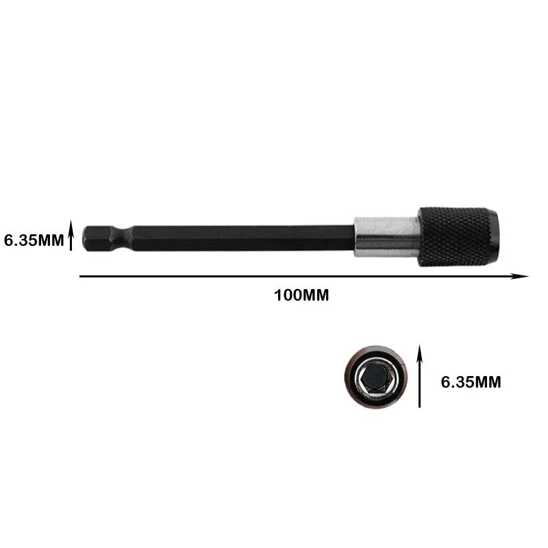 Extension Bar 1/3PCS Magnetic Bit Holder Extension 60mm 100mm 150mm 1/4 Inch Hex Shank Quick Release Screwdriver Bit Holder