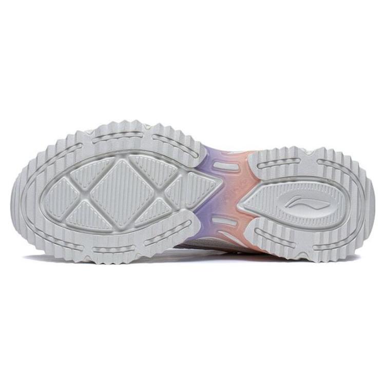 New LiNing Pick Up The Light Anti Slip And Wear Resistant Breathable Low Top Running Shoes Women's Mist White ARXT008-1