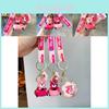 Adorable Strawberry Bear Car Keychain Pvc Charm Cute Bag Accessory Trendy Gift