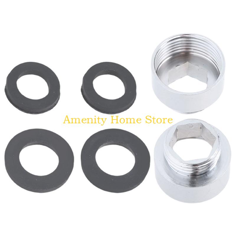 

F26C 2Pcs Male/Female Faucet Adaptors Tap Connector Tap Bushing Reducers Pipe