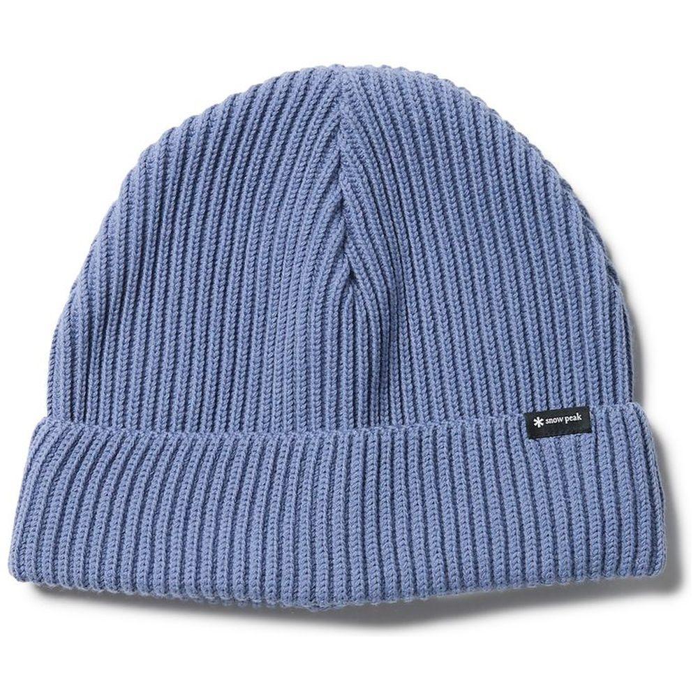 Snow Peak Unisex Knit Cap Pe Co Knit Cap Blue Ch 26su004 [Unisex  One  Head Circumference  48 Cm  Height  20 Cm ]
