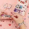 DO IT YOURSELF Beaded Bracelet Kit Featuring Storage Box Ideal for Girls Gift Idea Acrylic European Large Hole Beads Handmade Do It Yourself Jewelry