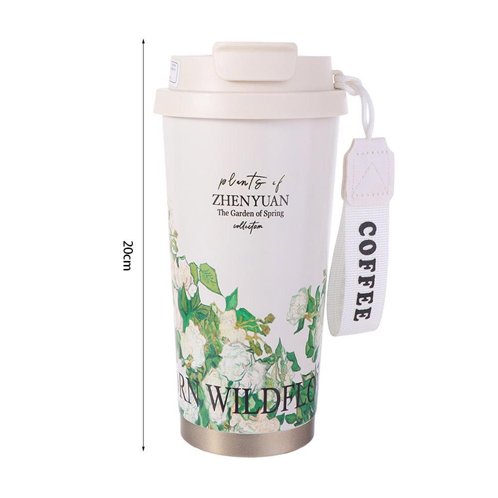 Stainless Steel Coffee Vacuum Flask 500ML Coffee Thermos Mug Travel Thermal Cup  Children Girls Boy
