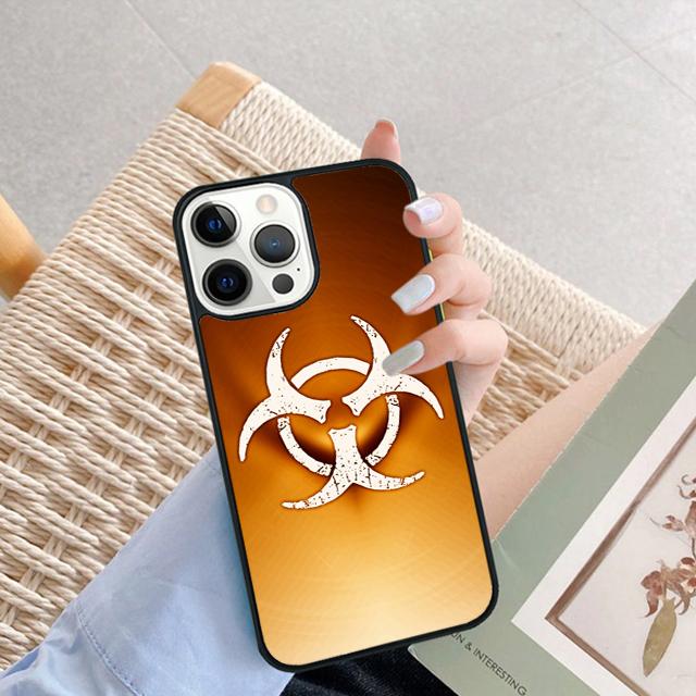 

Biohazard Symbol Phone Case For iPhone 17 Air 16 15 14 plus 12 13 Pro max Soft Bumper Shell Cover coque iPhone 11