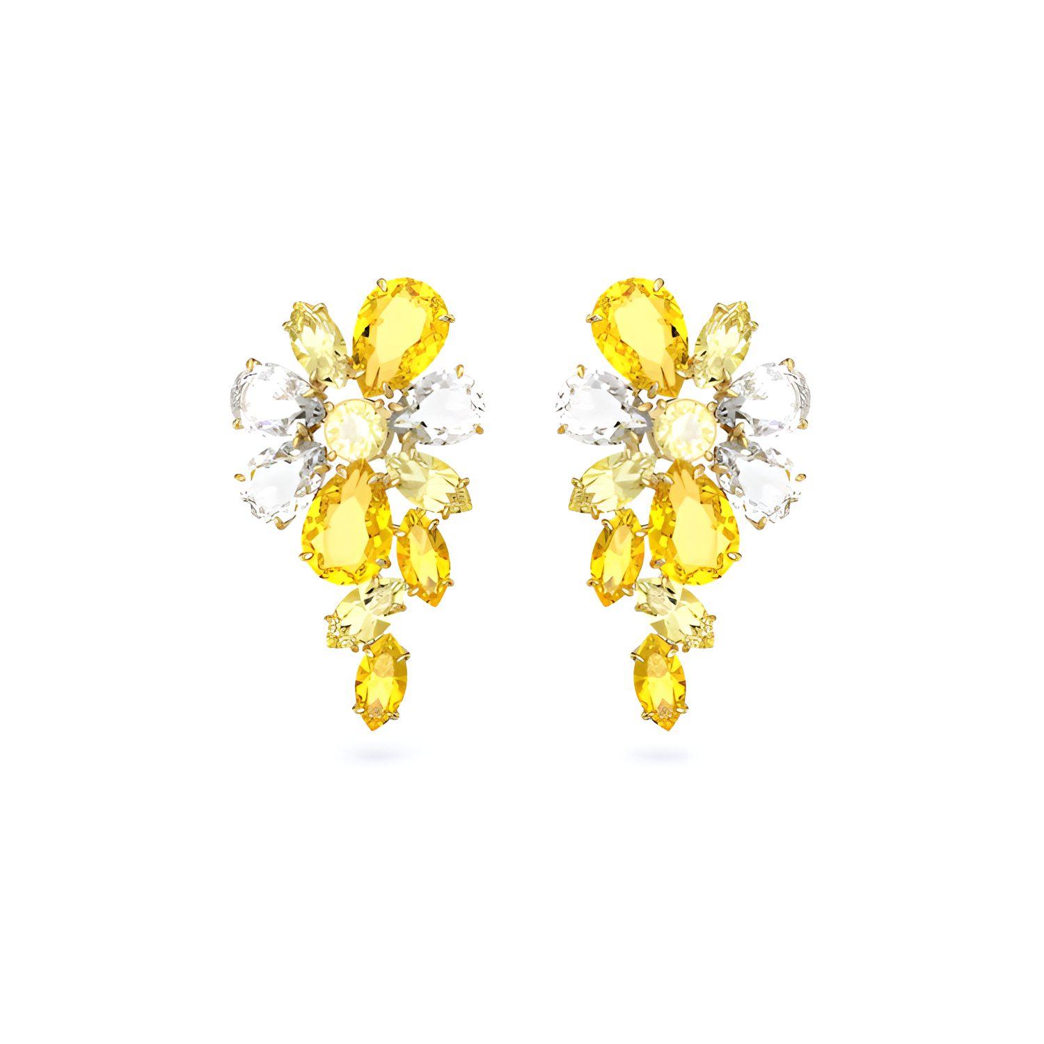 Swarovski Gema Mixed Cut Earrings Women earrings Gold 5652802 Gold,F