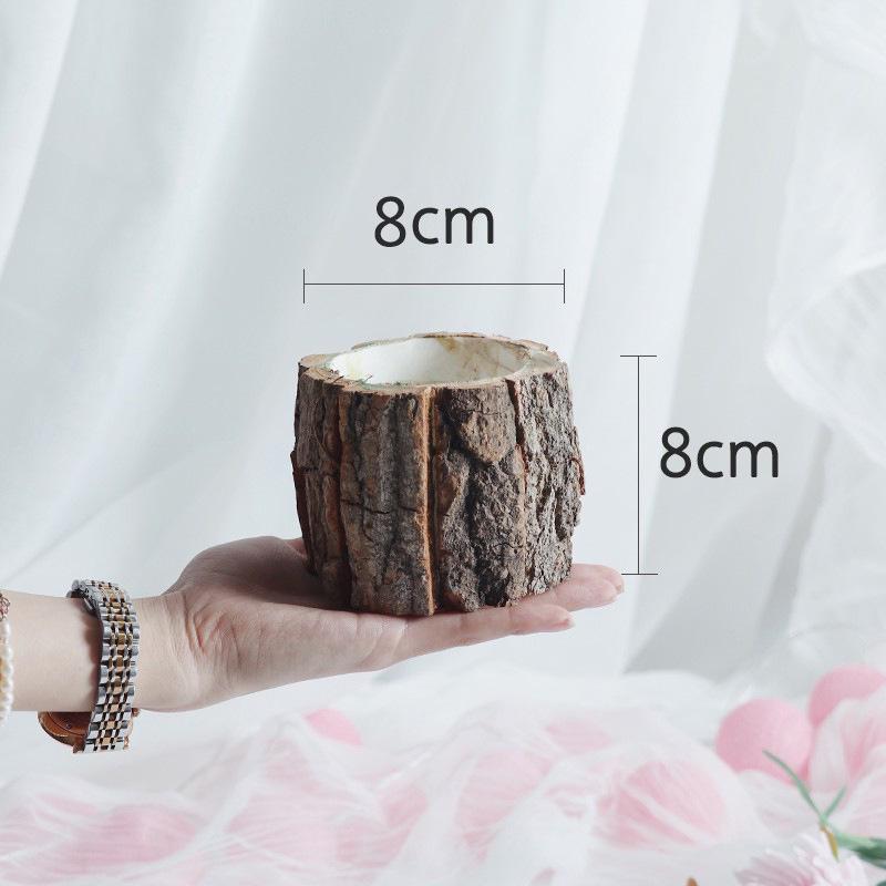 

Ведро из коры Xinrui Rustic с сухоцветами, подарочный букет