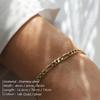 EManco Female Figaro Link Chain Stainless Steel Bracelet Gold Charm Bracelets Chain Bracelets for Women Man Gifts