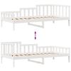 Daybed with Drawers White 80x200 Cm Pine Wood