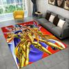 Retro Saint Seiya Anime Cartoon Teppich für Spielzimmer, Schlafzimmer, Wohnzimmer, Sofa, Heimdekoration, Kinderteppich, rutschfeste Bodenmatte