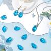 20Pcs Glass Water Drop Pendant Set 2mm Hole Size Clear Necklaces Bracelets Hair Stick Pendant DIY Jewelry Making Supplies