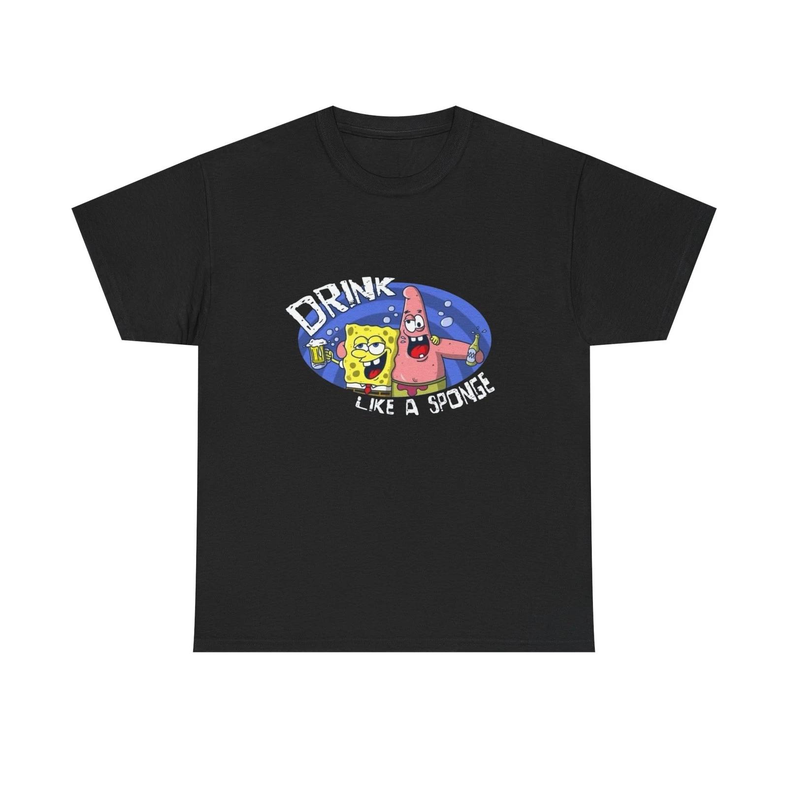 Drink Like A Sponge Funny Graphic T Shirt NEW ADULT Tee M