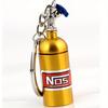 1PC Car Keychain Empty Nitrogen Bottle Style Metal Key Ring Car Turbo NOS Keychain