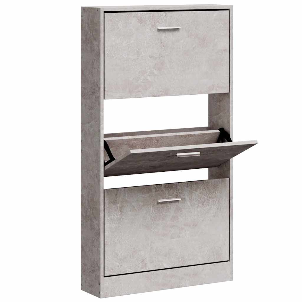 Vidaxl Szafka Na Buty, Szarość Betonu, 59X17X108 Cm