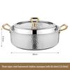 ZISIZ 304 Stainless Steel Hammered Hot Pot