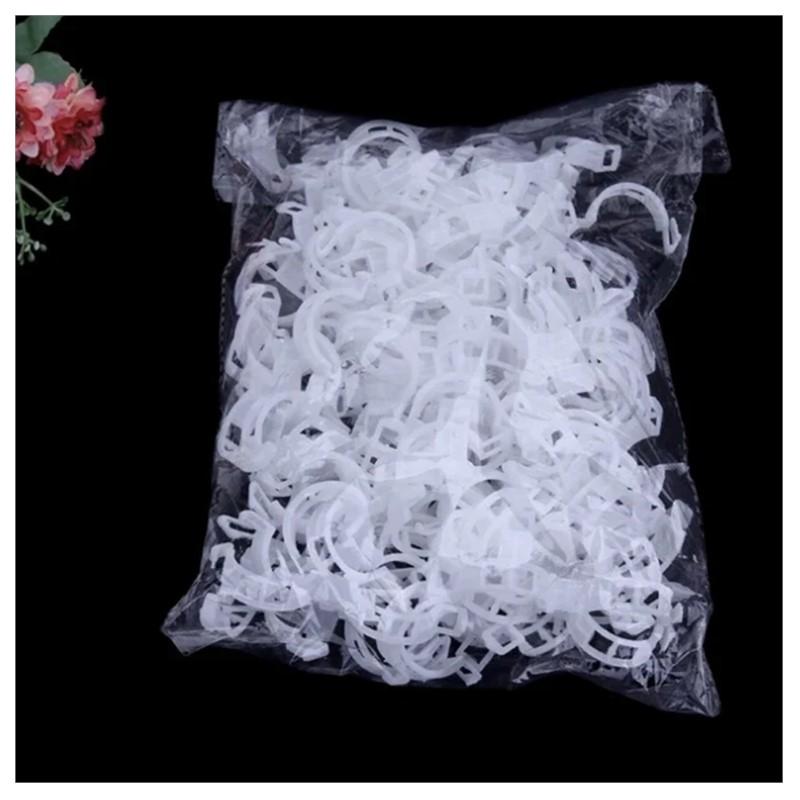 

Горячая распродажа 100 шт. Клипсы для поддержки растений в овощном саду для шпагата для шпалер, теплицы белый