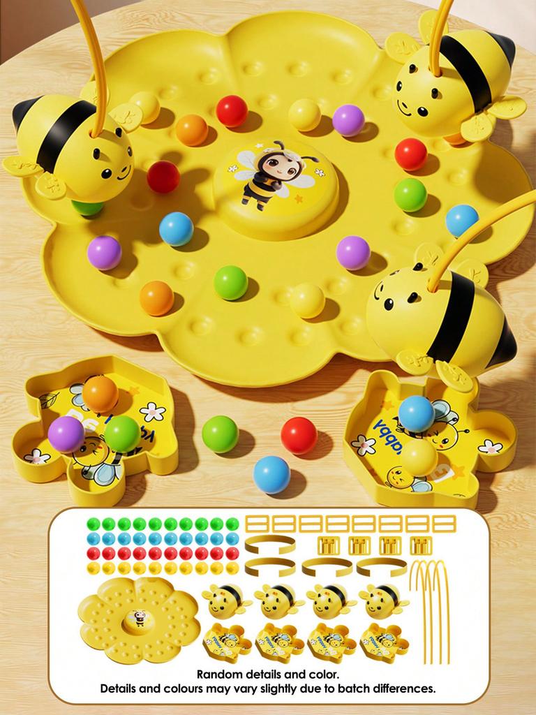 Kids Bee Magnetic Bead Toys Parent Child Interactive Board Game Fun Toys for Boys Girls Party Bee Hooking Toys Christmas Gifts