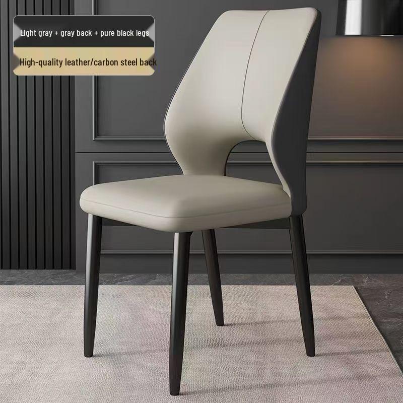 Nordic Luxury Modern Dining Chair - Hollow Back, Light Elegant Design for Home or Restaurant